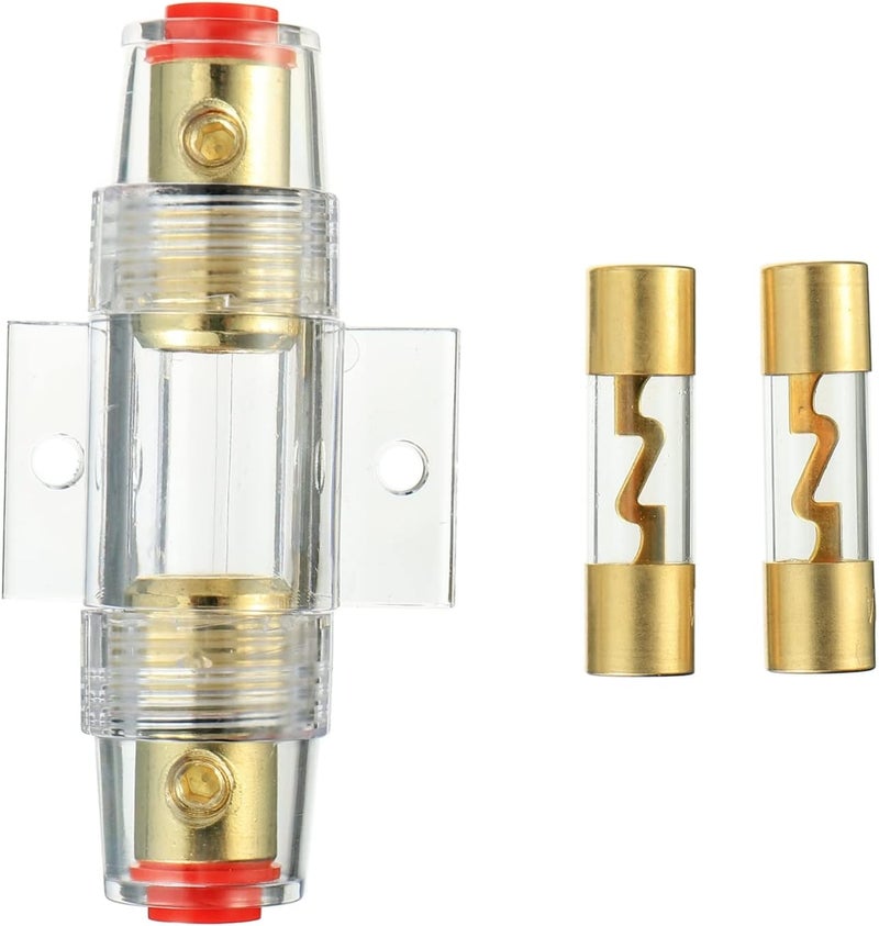 BOJACK 4-8 Gauge AWG in-line 30A AGU Fuse Holder with 30 Amp AGU Fuses for Car Audio, Alarm, Amplifier, Compressors, Waterproof Inline Fuse Holders (30A) - Image 2